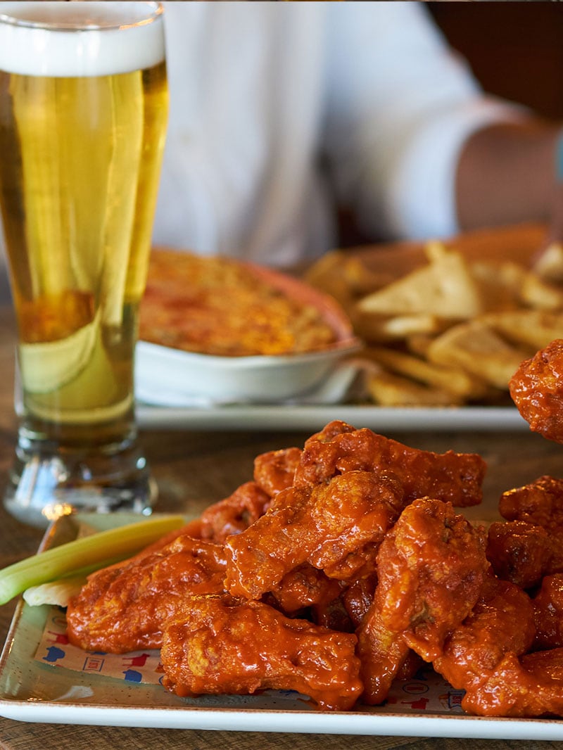 chicken wings and spin dip