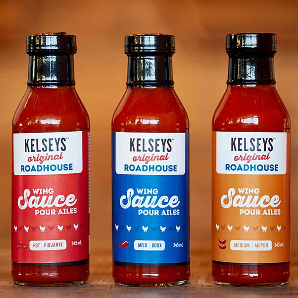 Kelseys Chicken wing sauces