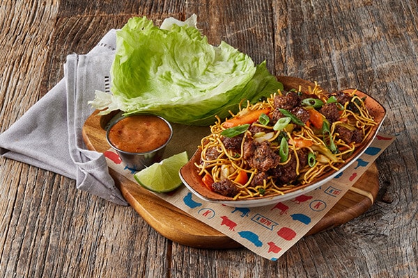 Thai BBQ Beef Tenderloin Lettuce Wraps
